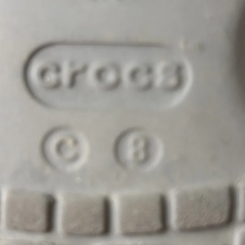 Croc Unisex Little Kids Clogs Size 8 Grey With Fast Food Jibbitz
